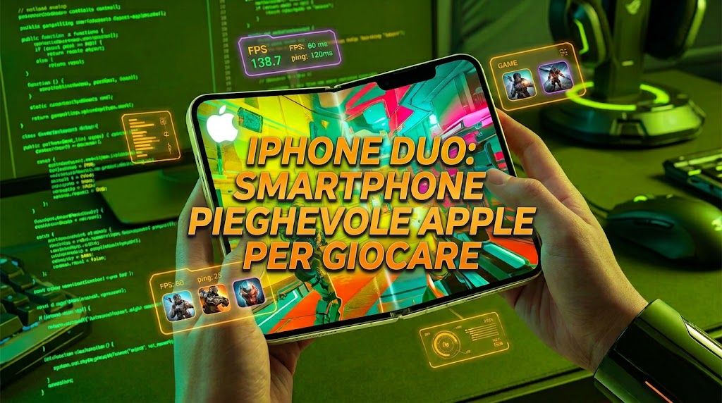Apple svela l'iPhone Duo: lo smartphone pieghevole per gaming con prestazioni mostruose e un prezzo da brivido