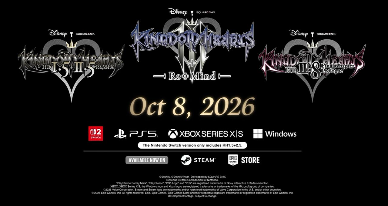 เผยโฉม KINGDOM HEARTS Collection [I~III] เวอร์ชันคอนโซลยุคใหม่ วางจำหน่าย 8 ตุลาคม 2026